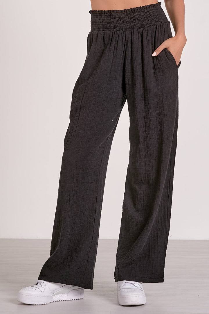 SMOCKED PANTS