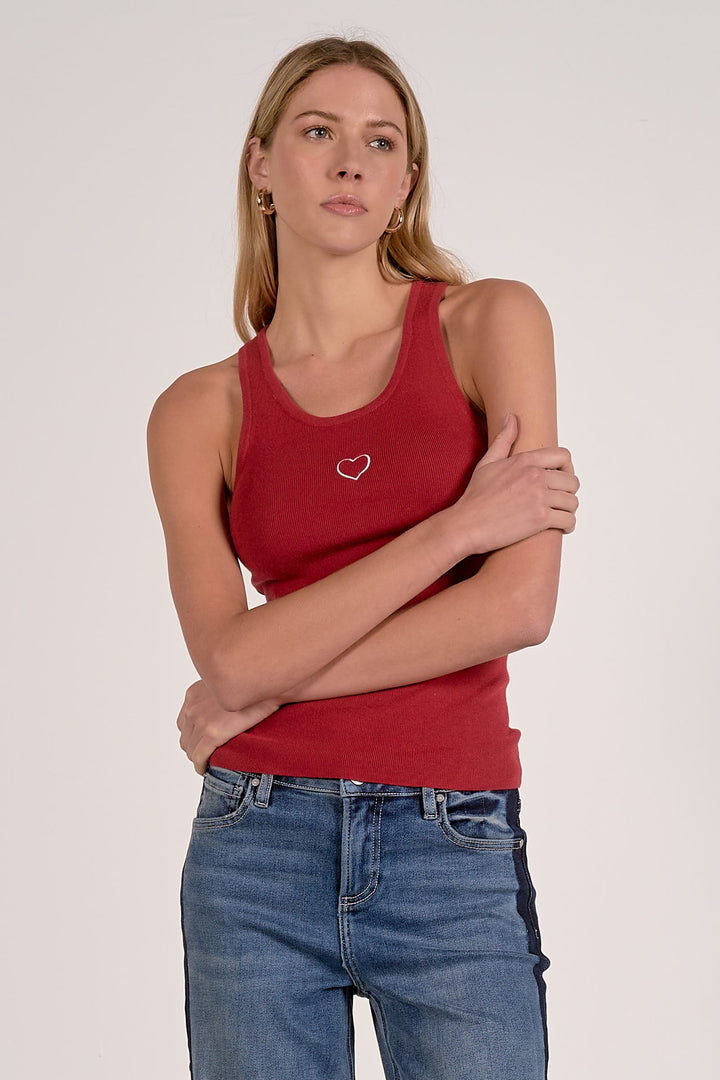 CONTRAST STITCH TANK TOP