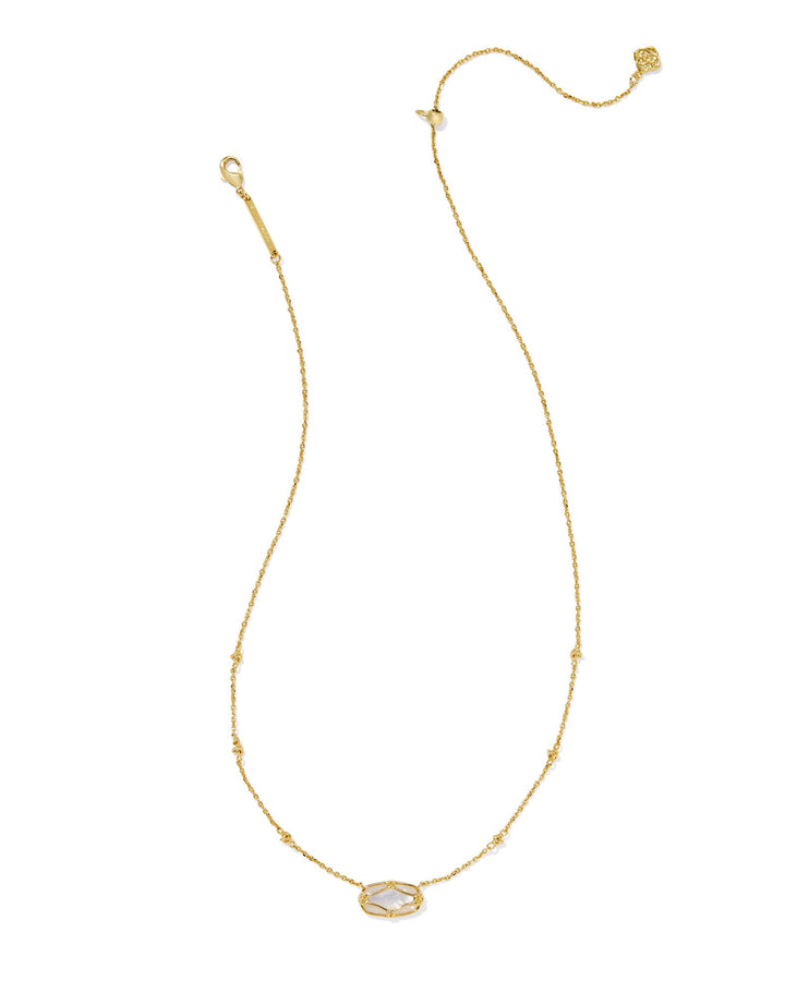 ELISA LATTICE FRAME SHORT PENDANT NECKLACE