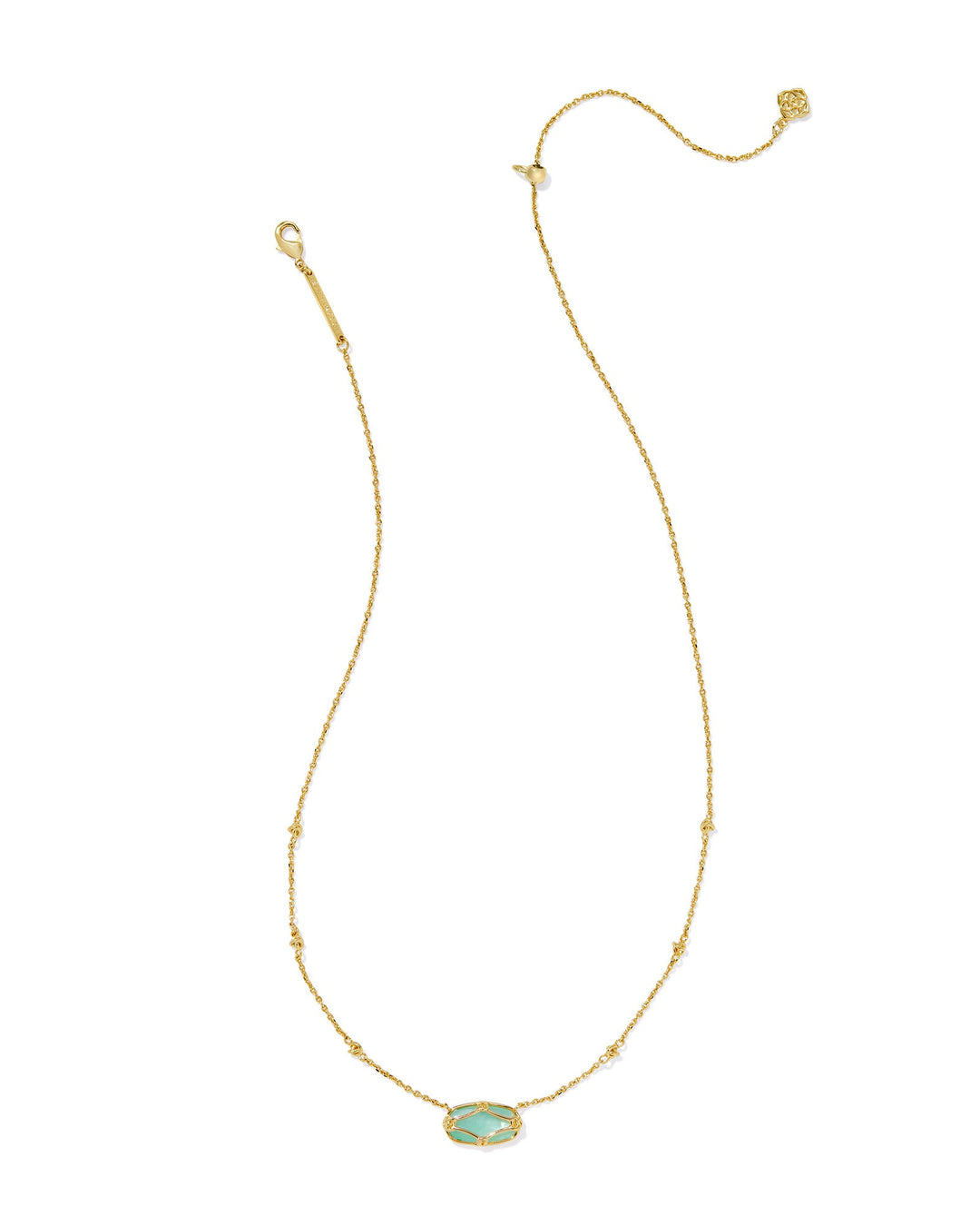 ELISA LATTICE FRAME SHORT PENDANT NECKLACE