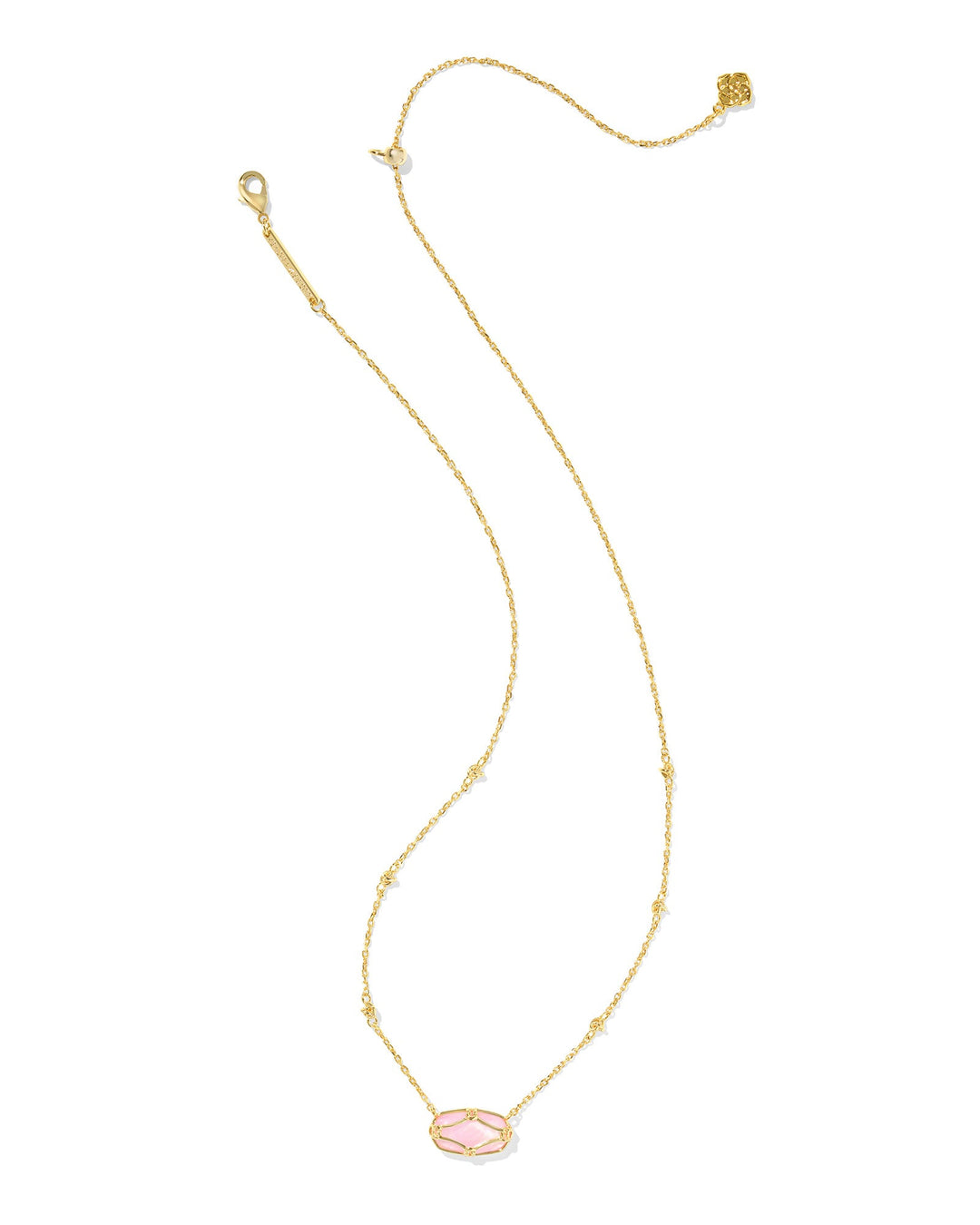 ELISA LATTICE FRAME SHORT PENDANT NECKLACE