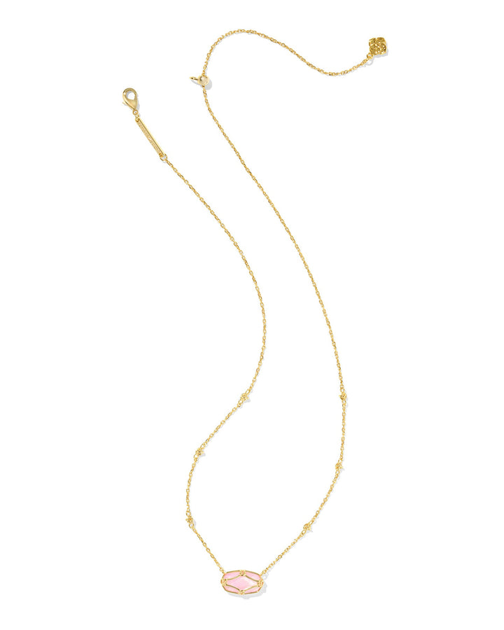 ELISA LATTICE FRAME SHORT PENDANT NECKLACE