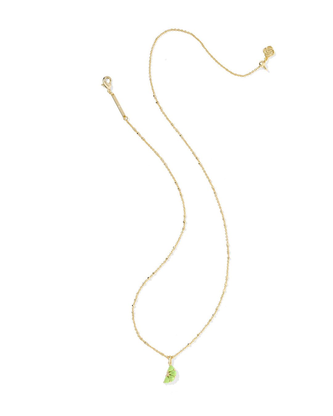 LIME SHORT PENDANT NECKLACE