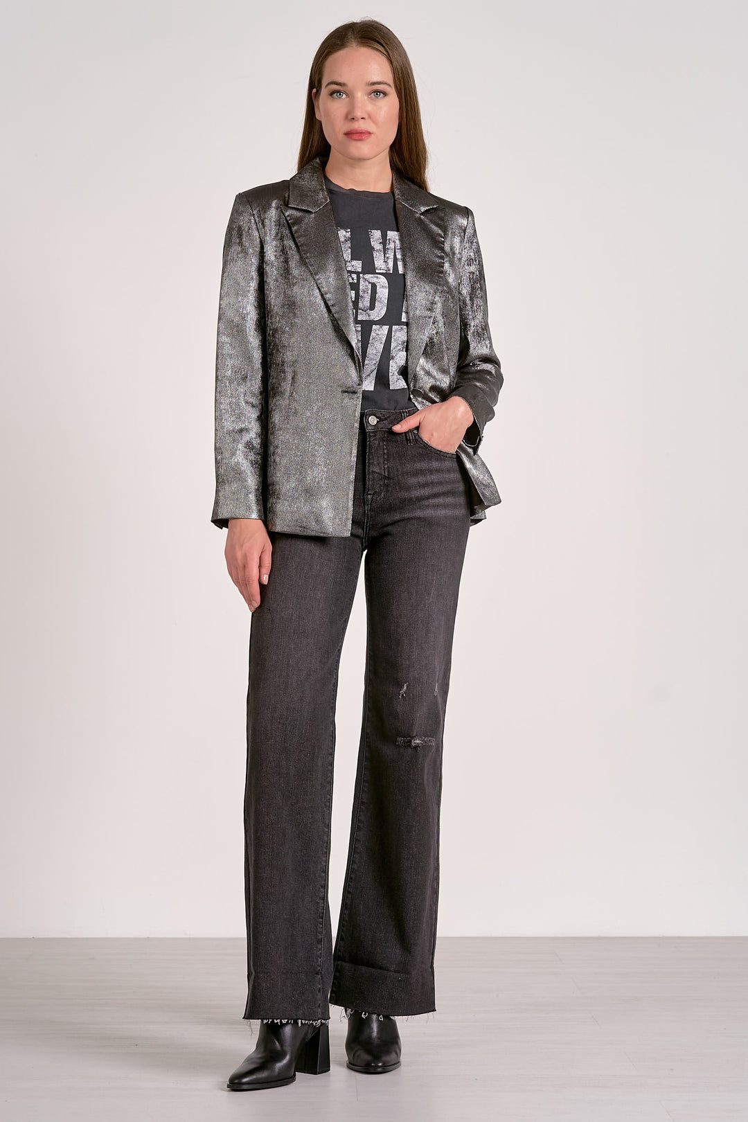 BLAZER W/WIDE LAPEL