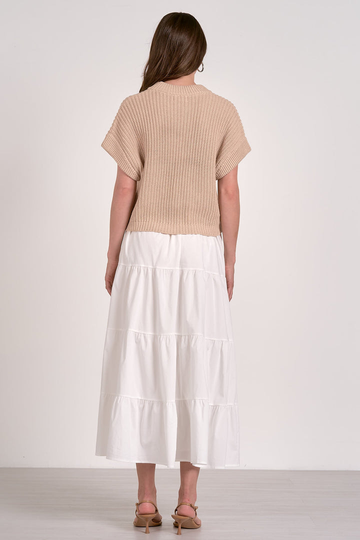 SWEATER COMBO DRESS SWV50098