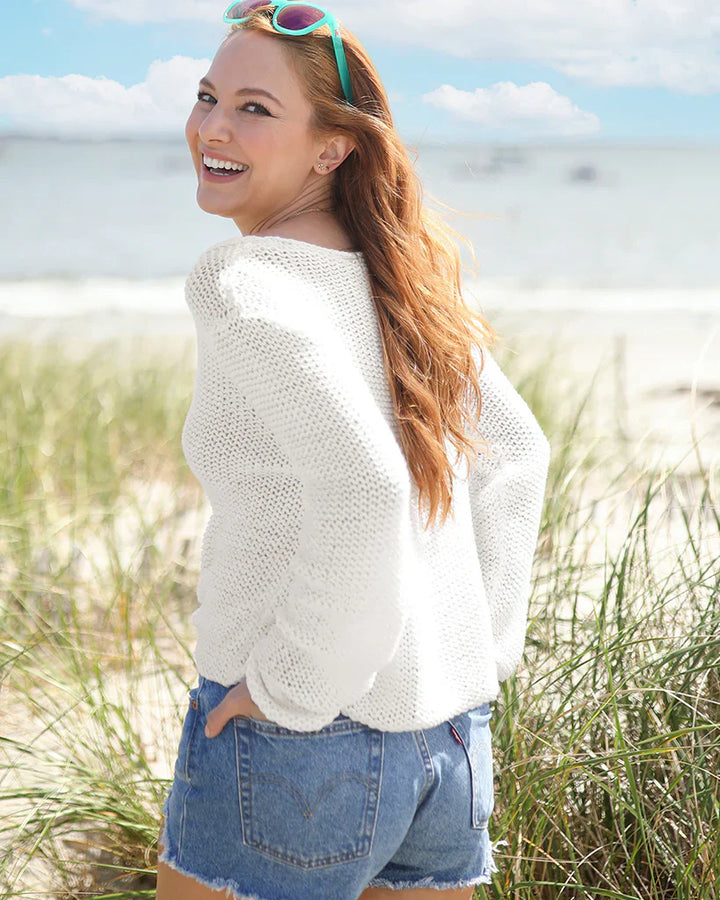 MAUI CROPPED V COTTON BREAKER