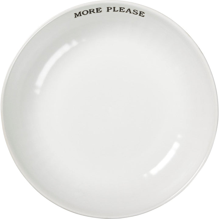 "MORE PLEASE" STONEWARE PASTA BOWL