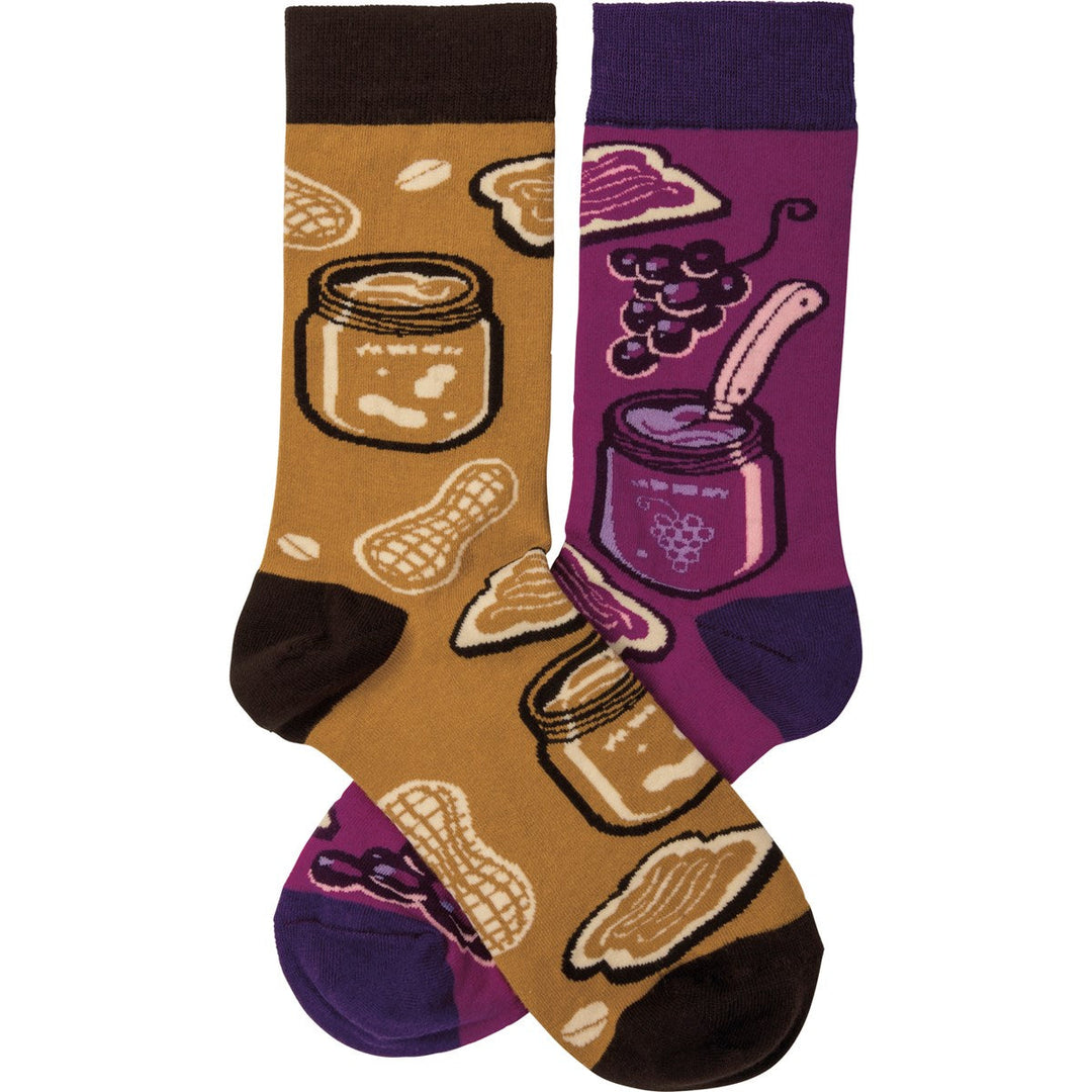 "PEANUT BUTTER AND JELLY" SOCKS