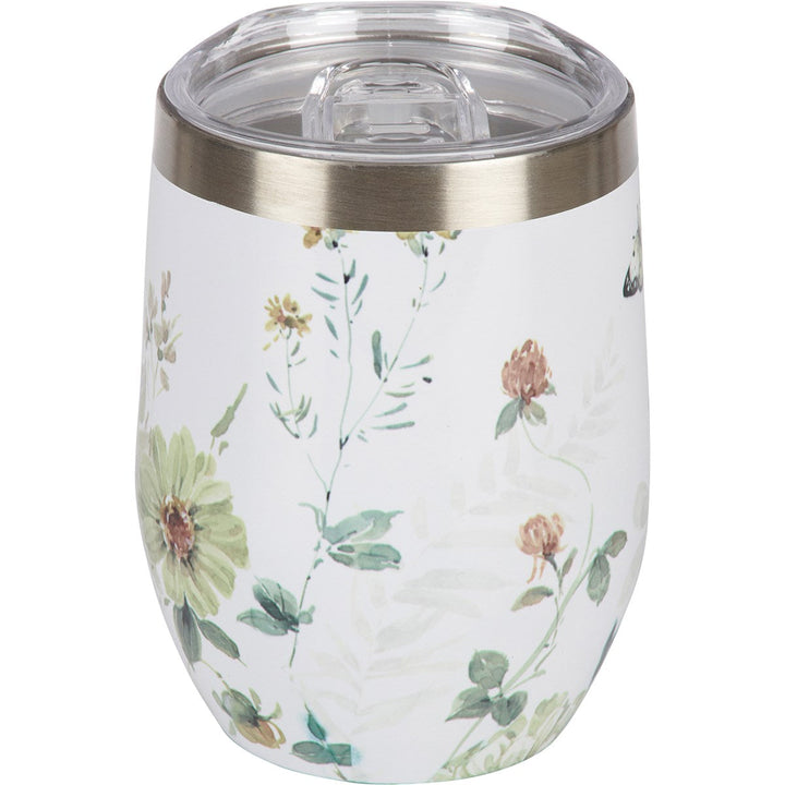 "GREEN FLORALS" WINE TUMBLER