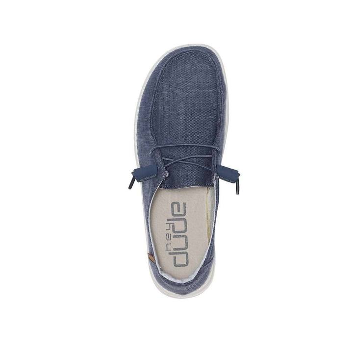 HEY DUDE WENDY CHAMBRAY NAVY WHITE