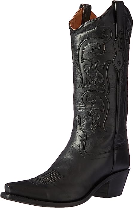 OLD WEST LADIES BLACK SNIP TOE BOOTS