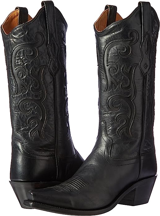 OLD WEST LADIES BLACK SNIP TOE BOOTS