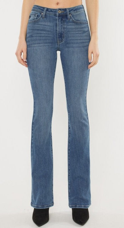 KANCAN ACACIA HIGH RISE BOOTCUT JEANS in MEDIUM WASH