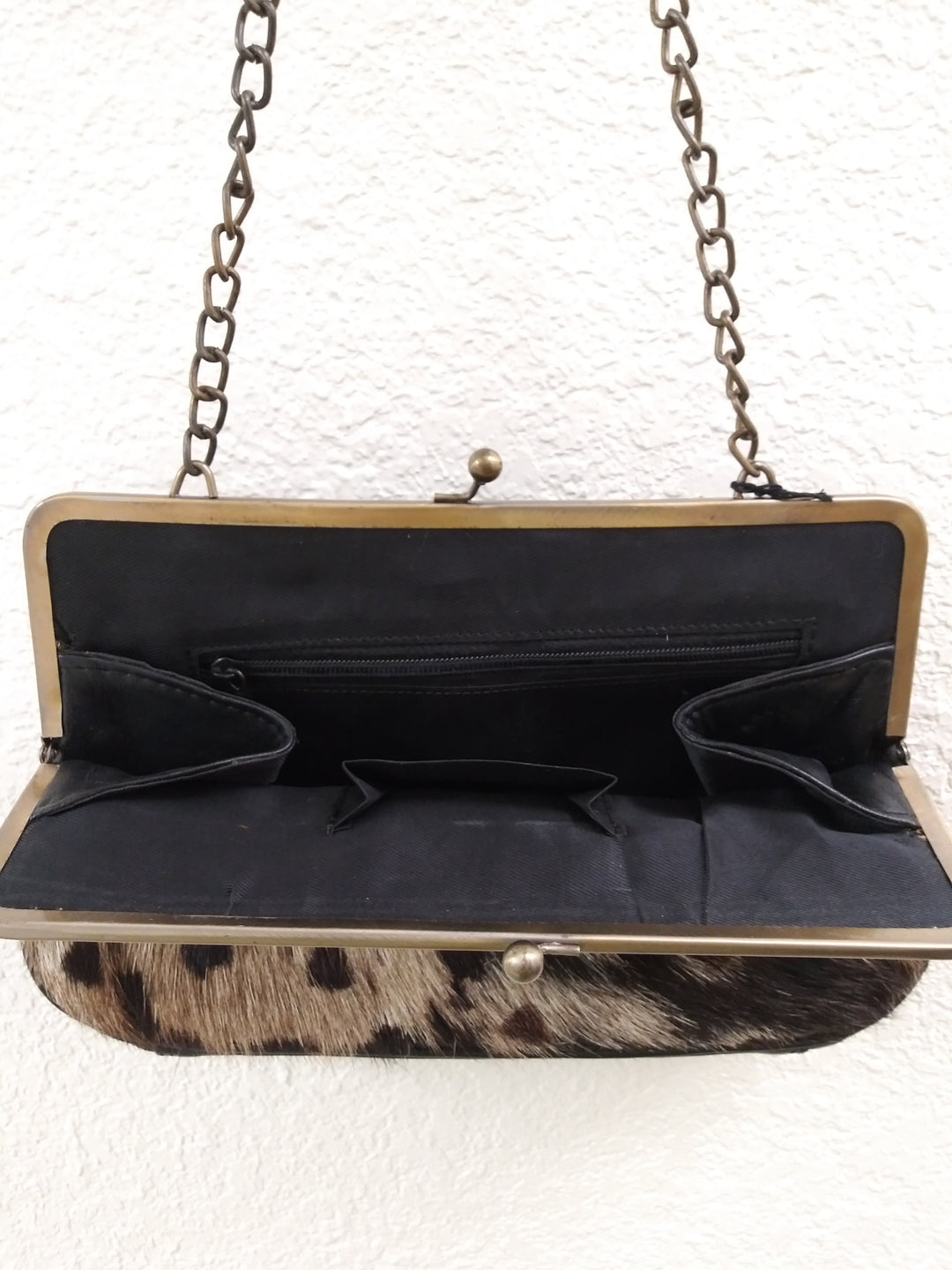 Handmade Hair On Hide and Calf Leather Purse