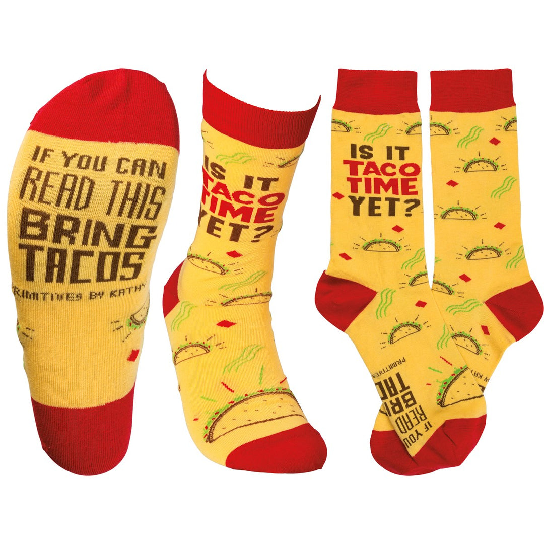 "IS IT TACO TIME YET?" SOCKS