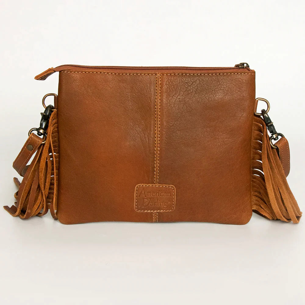 AMERICAN DARLING COWHIDE CROSSBODY WITH FRINGE