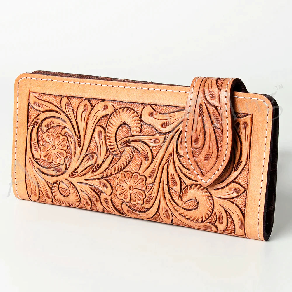 AMERICAN DARLING TOOLED LEATHER WALLET - TAN