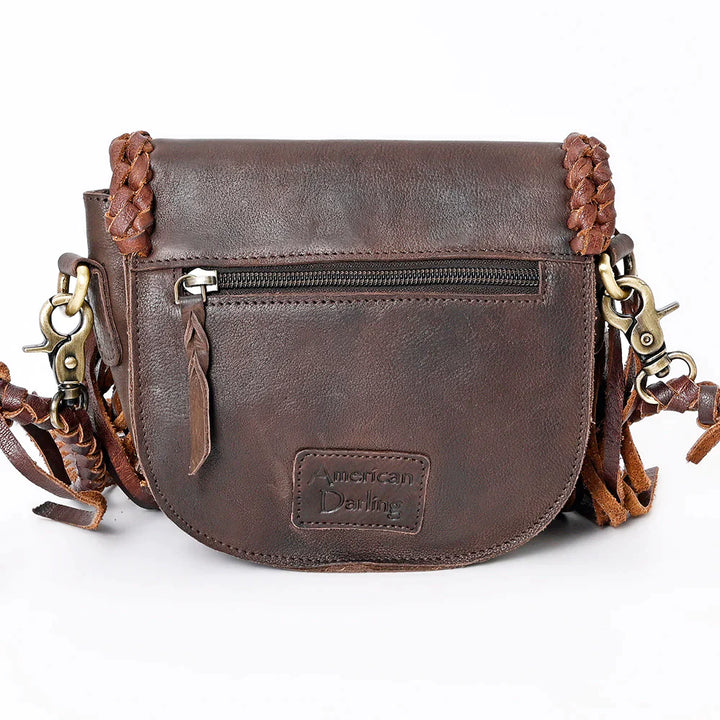 AMERICAN DARLING LEATHER CROSSBODY WITH FRINGE