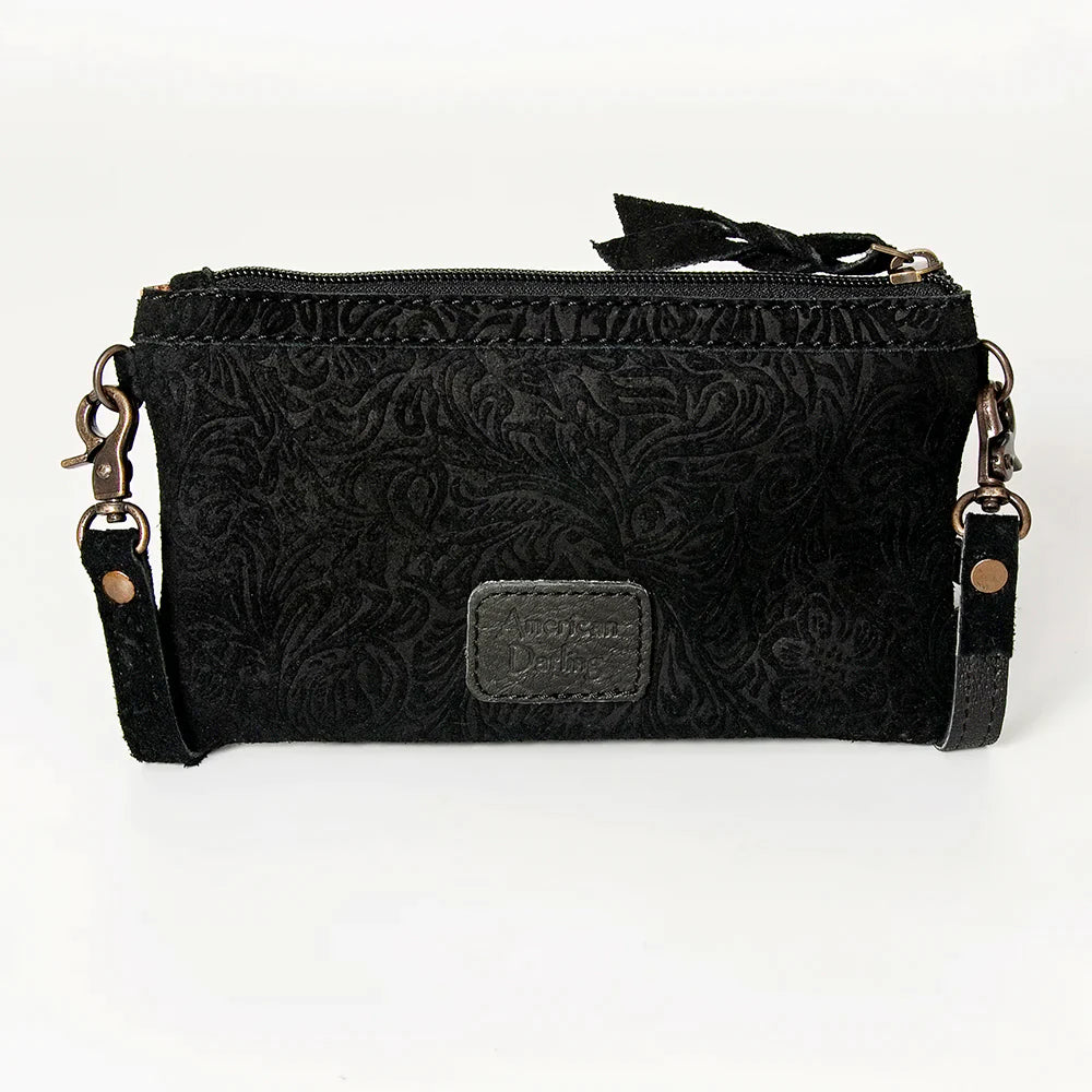 AMERICAN DARLING EMBOSSED SUEDE  IN BLACK