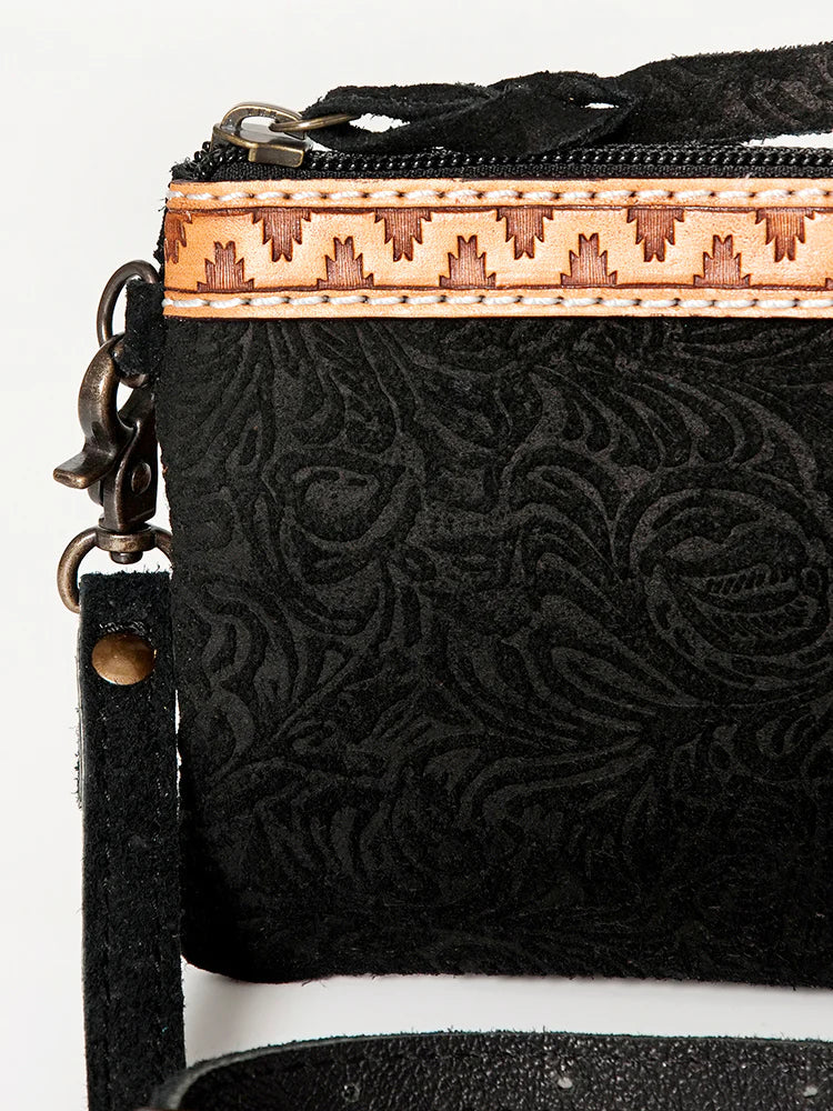 AMERICAN DARLING EMBOSSED SUEDE  IN BLACK