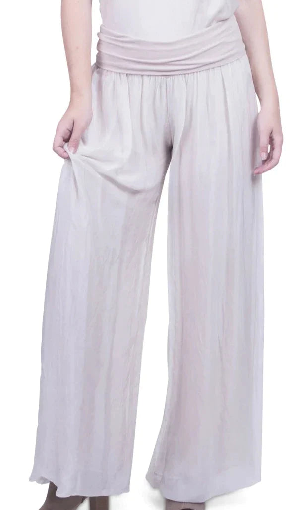 ASPEN SILK HAREM PANTS in CREAM