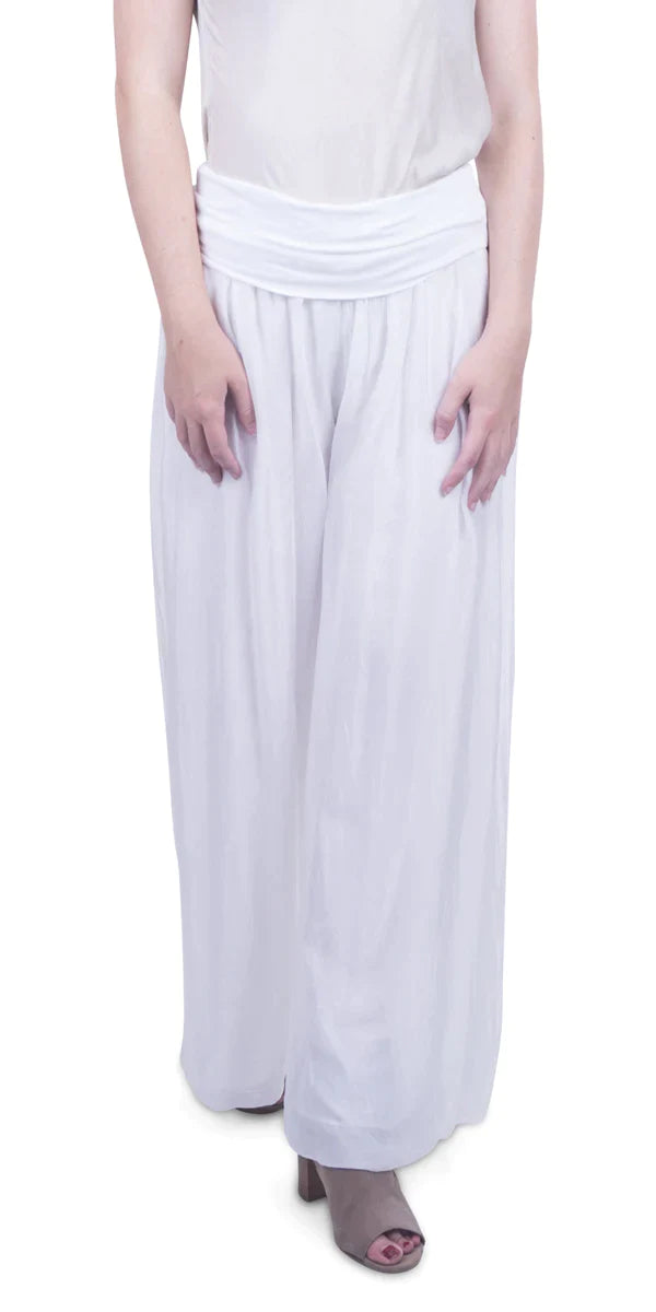 ASPEN SILK HAREM PANTS in WHITE