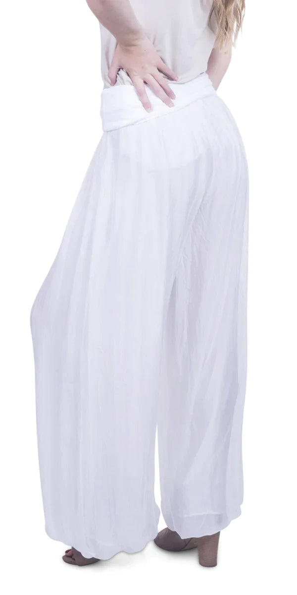 ASPEN SILK HAREM PANTS in WHITE