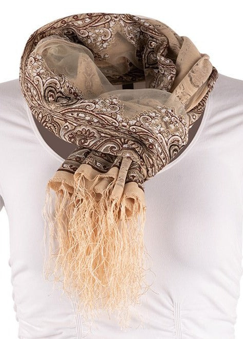 TASHA POLIZZI BANDANA SCARF in CREAM