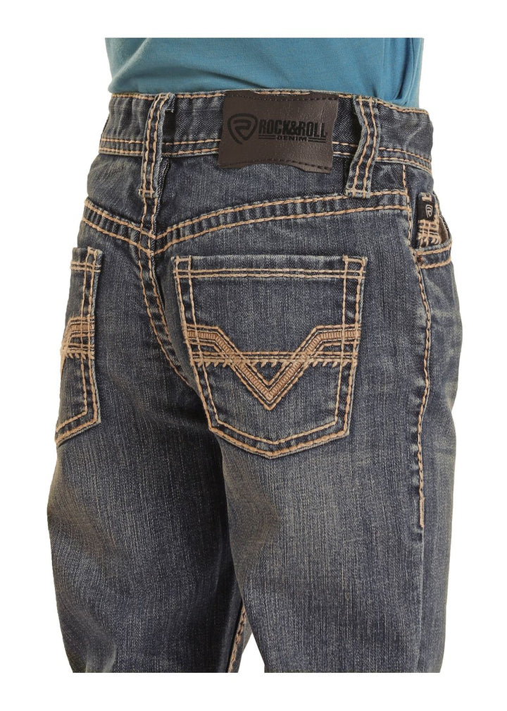 ROCK & ROLL BOY'S VINTAGE DARK WASH REVOLVER JEAN