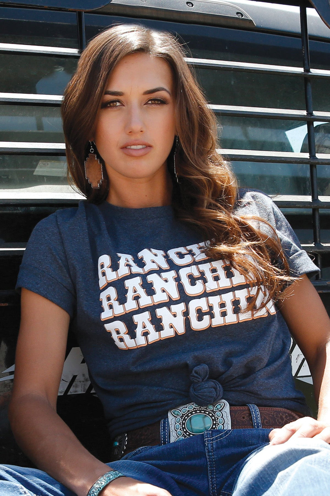 Cinch Women's Ranchin' Tee - Navy