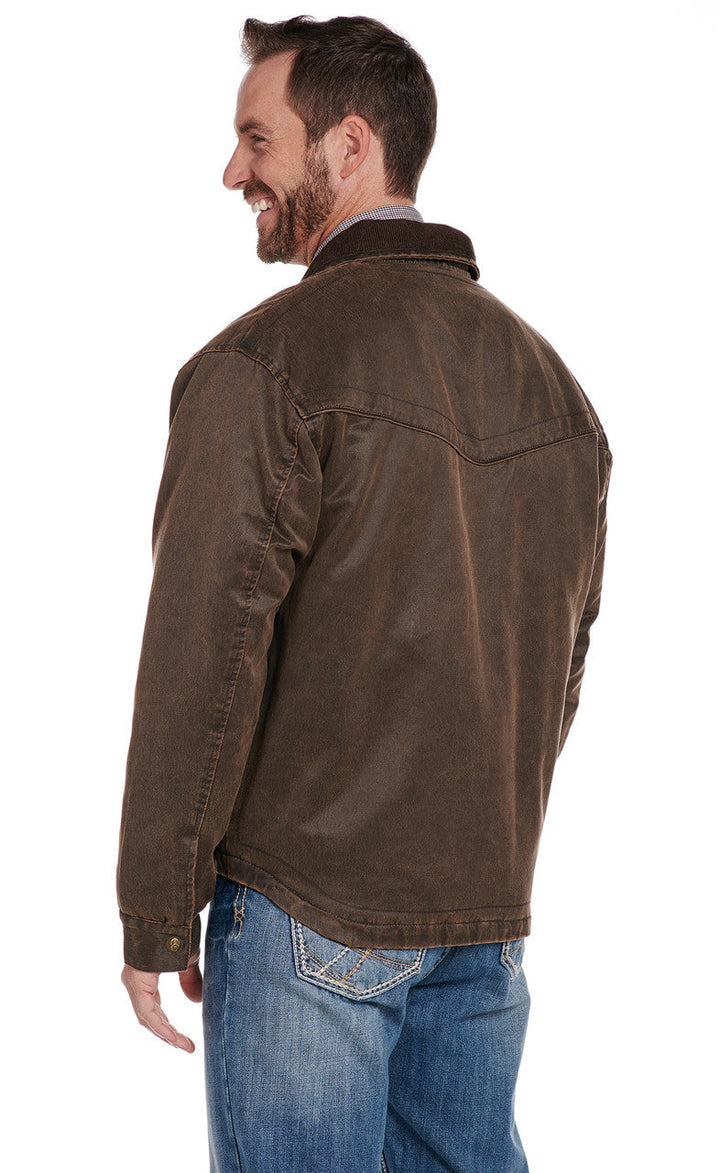 CRIPPLE CREEK MEN'S ENZYME WASHED COTTON ZIP FRONT JACKET W/CONCEALED CARRY POCKET