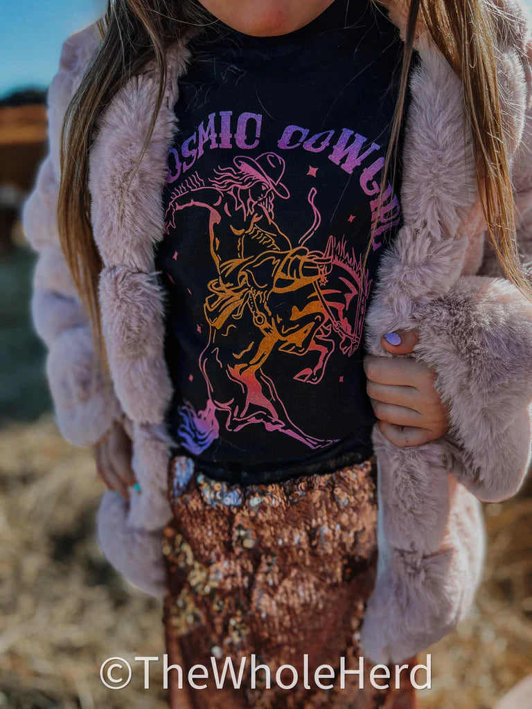 COSMIC COWGIRL KIDS WESTERN GRAPHIC TEE