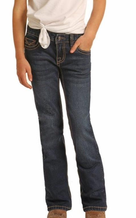 Rock and Roll Girls BOOTCUT Jean DARK Wash