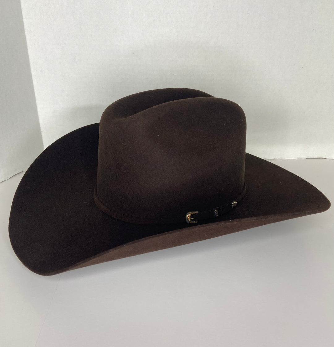 SERRATELLI 8X PEAK CHOCOLATE FELT HAT