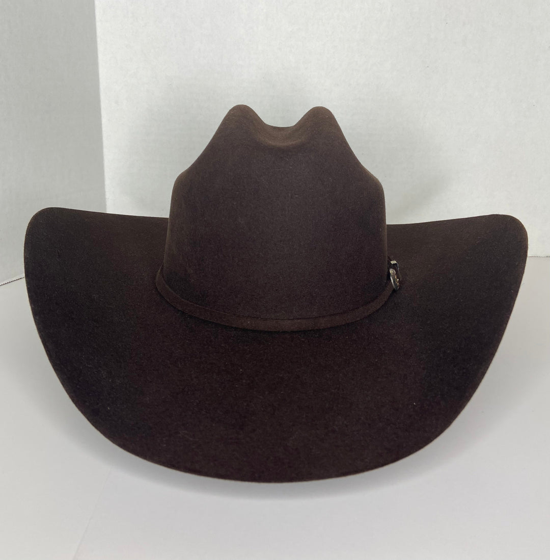 SERRATELLI 8X PEAK CHOCOLATE FELT HAT