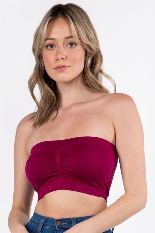 Seamless Stretch Bandeau in Beige