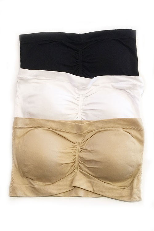 Seamless Stretch Bandeau in Beige