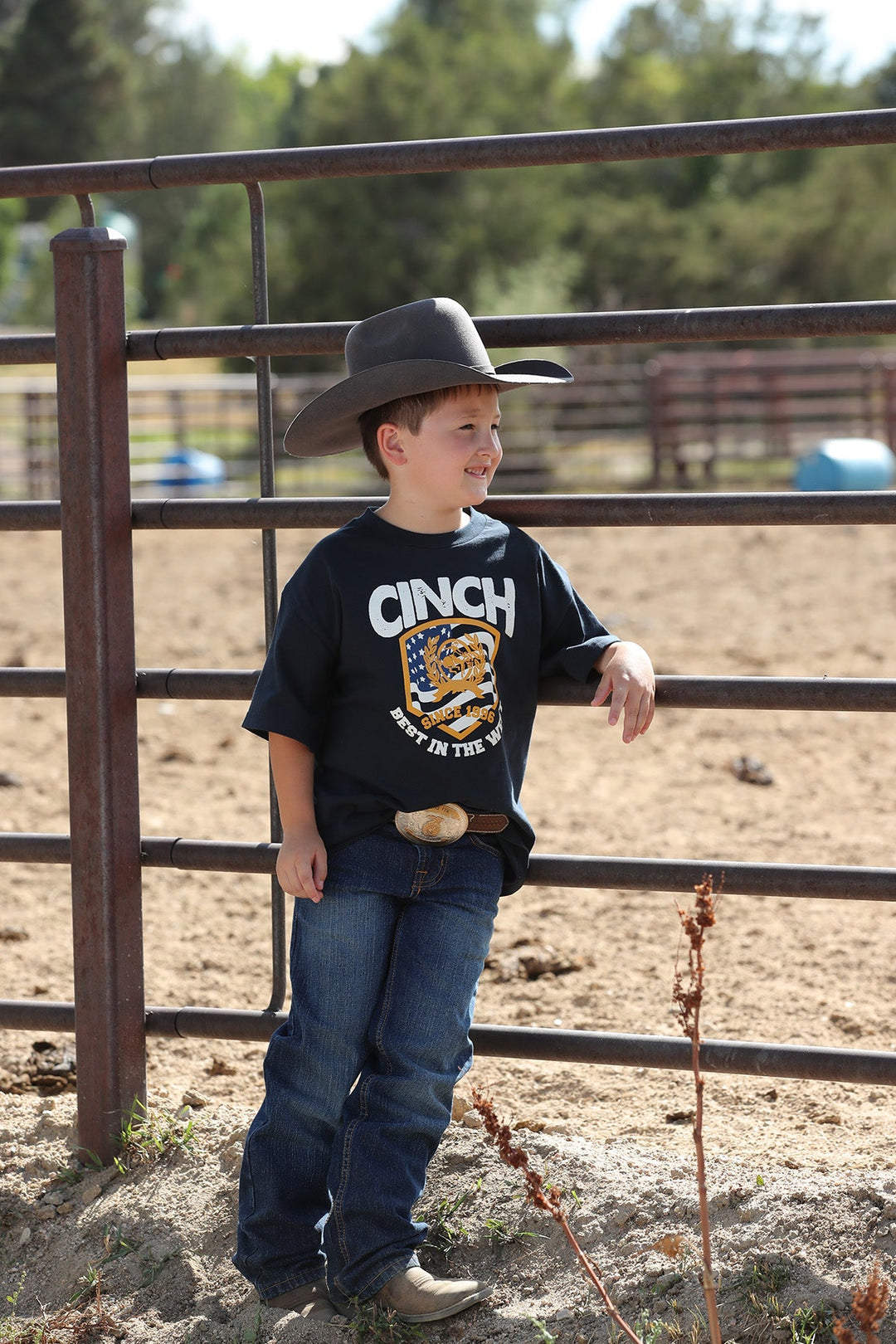 CINCH BOYS "BEST IN THE WEST" TEE NAVY