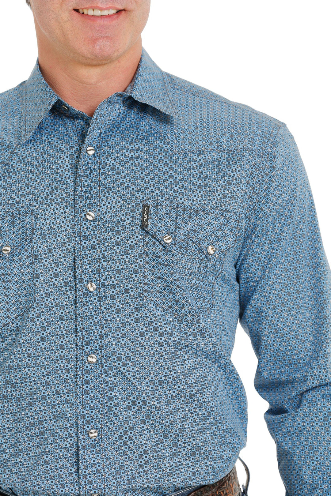 CINCH MEN'S MODERN FIT BUTTON-DOWN WESTERN SHIRT - BLUE