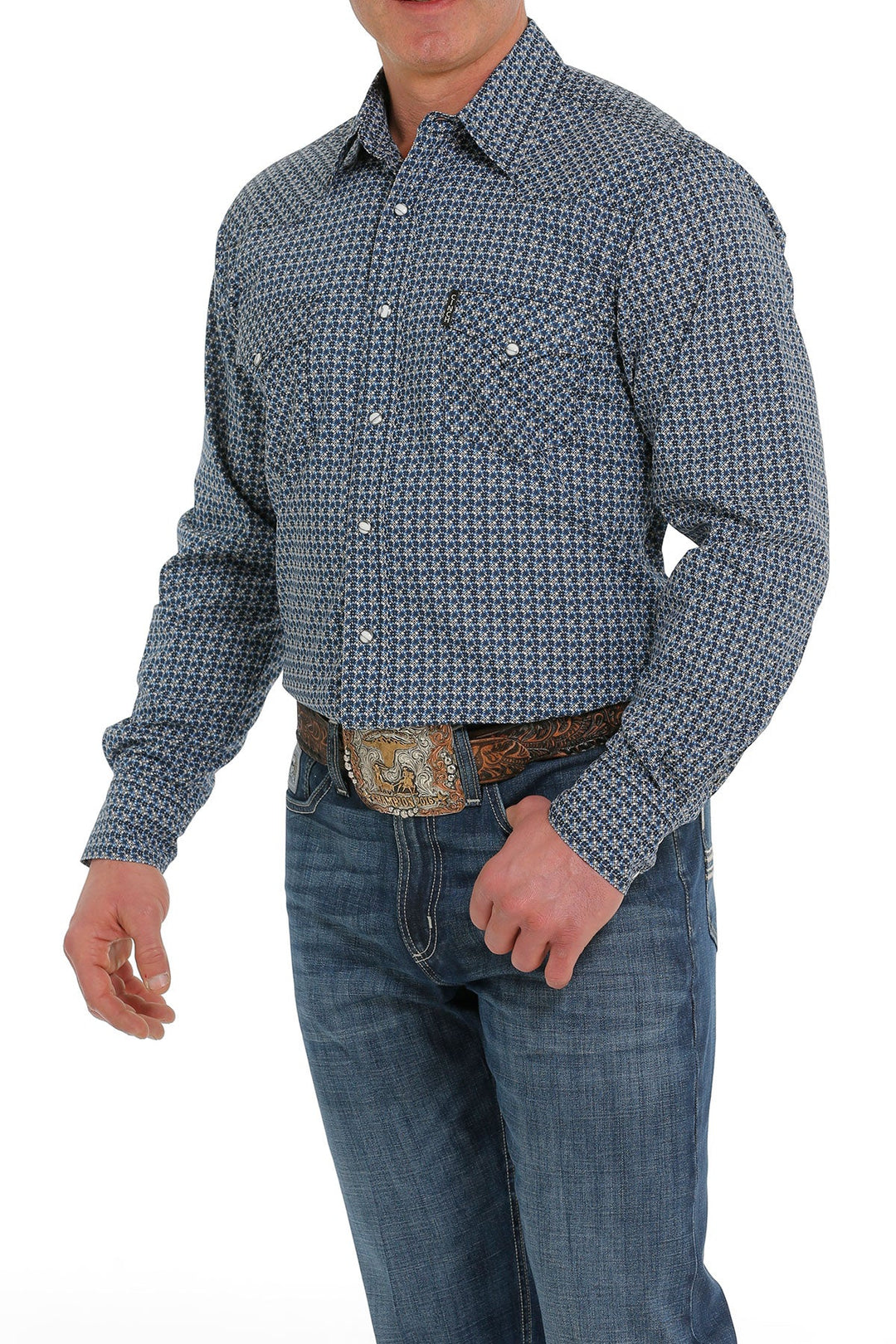 CINCH MEN'S MODERN FIT SNAP WESTERN SHIRT - BLUE