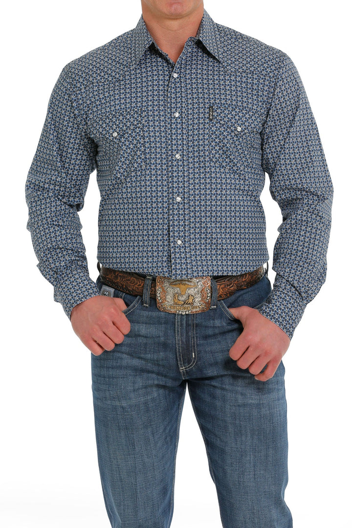 CINCH MEN'S MODERN FIT SNAP WESTERN SHIRT - BLUE