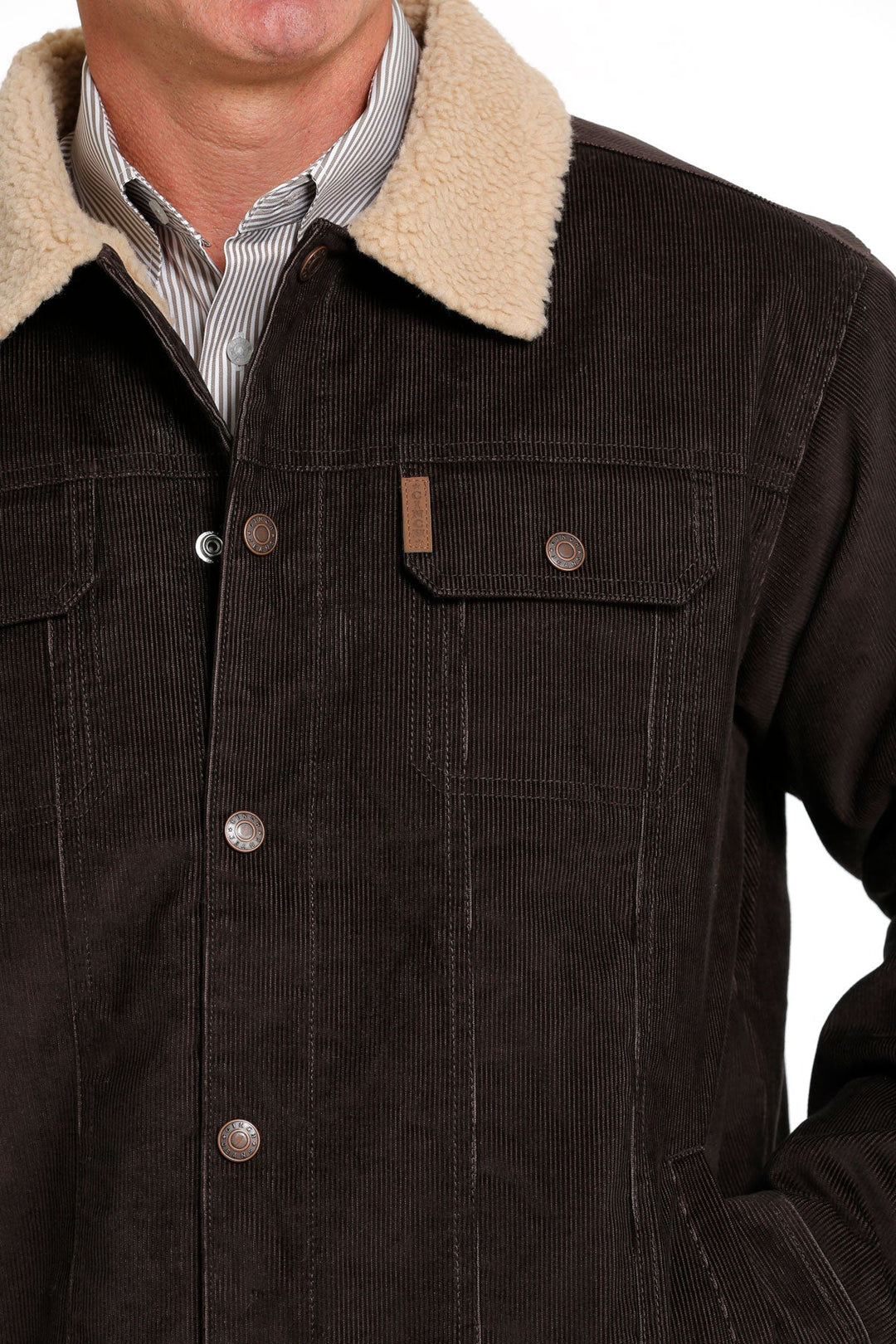 CINCH MEN'S WOOLLY CORDUROY TRUCKER JACKET - BROWN