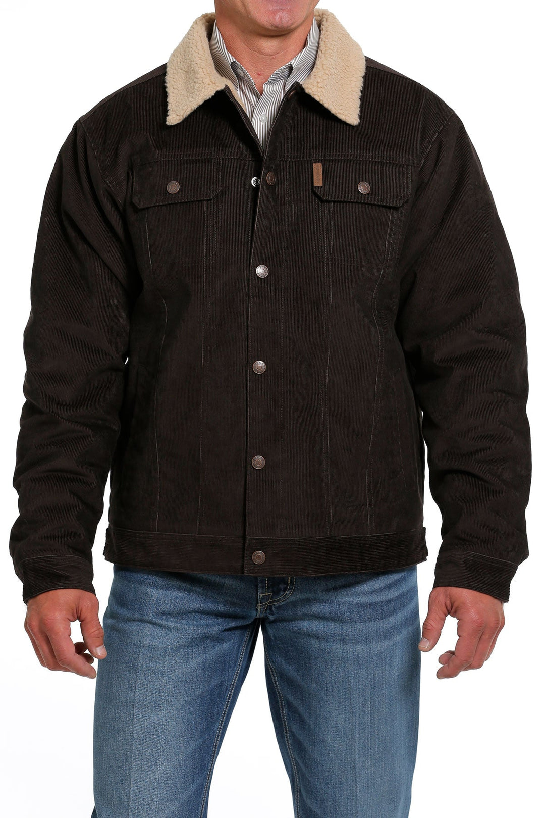 CINCH MEN'S WOOLLY CORDUROY TRUCKER JACKET - BROWN