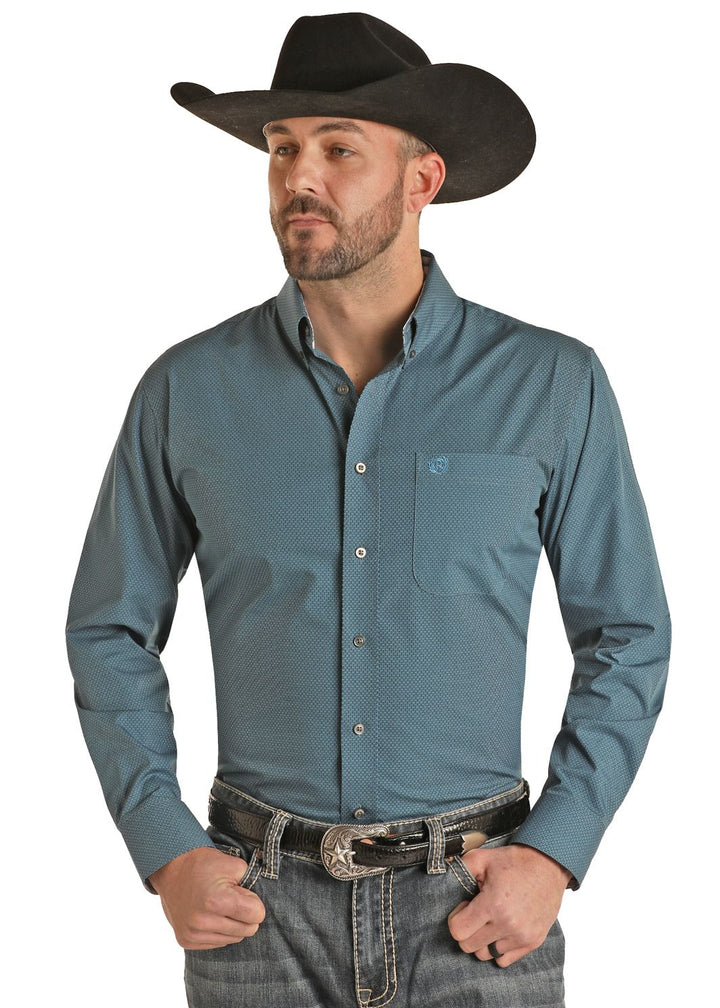 PANHANDLE MENS DITSY GEO PRINT SHIRT