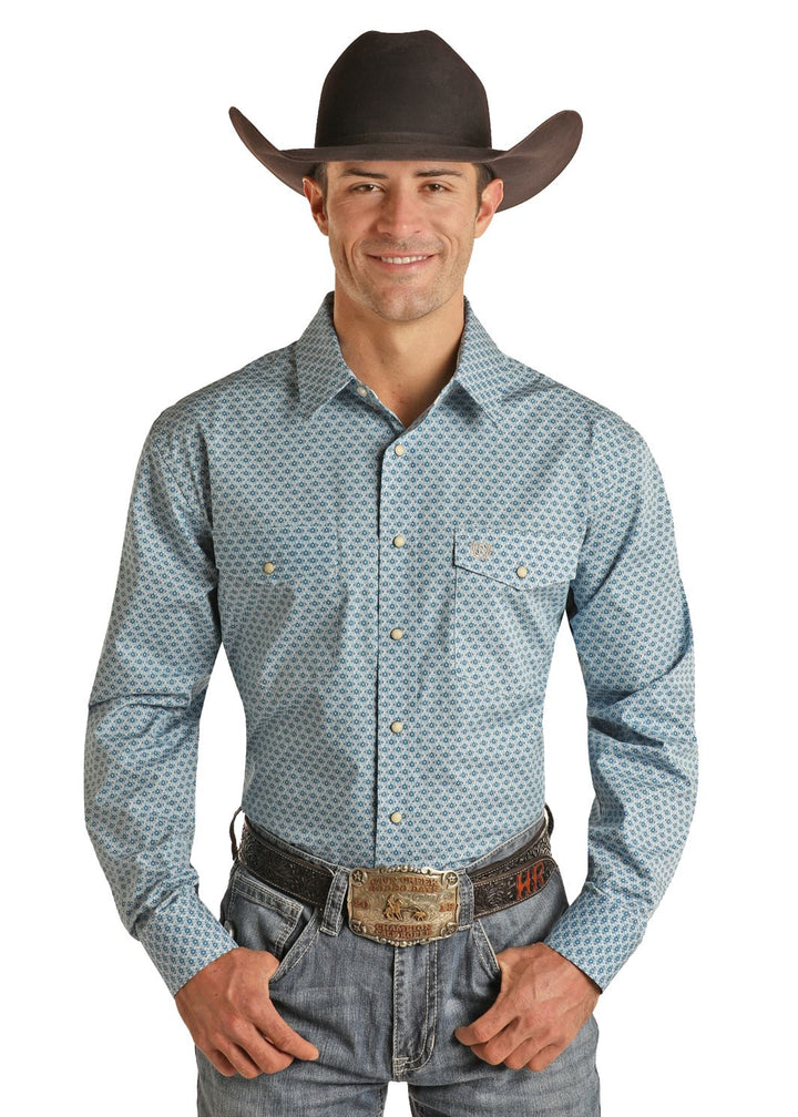 PANHANDLE MENS GEO PRINT SHIRT