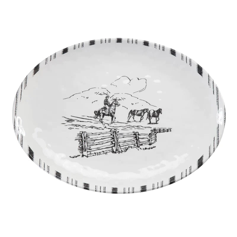 RANCH LIFE 14PC MELAMINE DINNERWARE SET