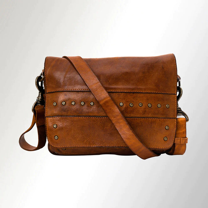 SPAGHETTI WESTERN TAN LEATHER CROSSBODY