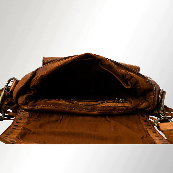 SPAGHETTI WESTERN TAN LEATHER CROSSBODY