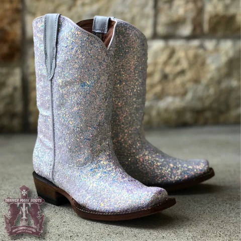 TANNER MARK GIRL'S UNICORN MINT SPARKLE BOOTS