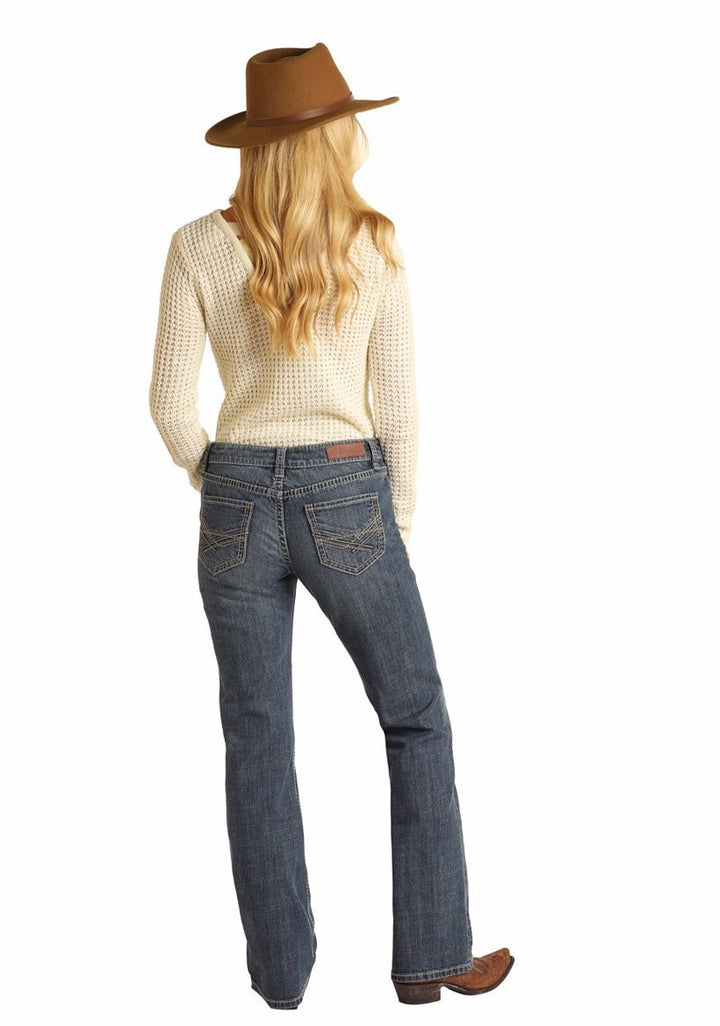 Rock & Roll Ladies Boyfriends Jeans LIGHT WASH